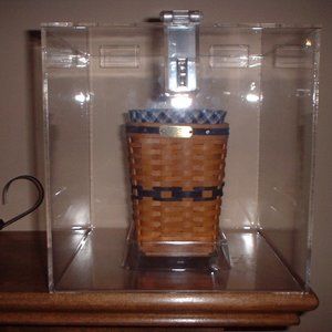 Longaberger JW Collector's Club Mini Waste Combo NIB & Display Case